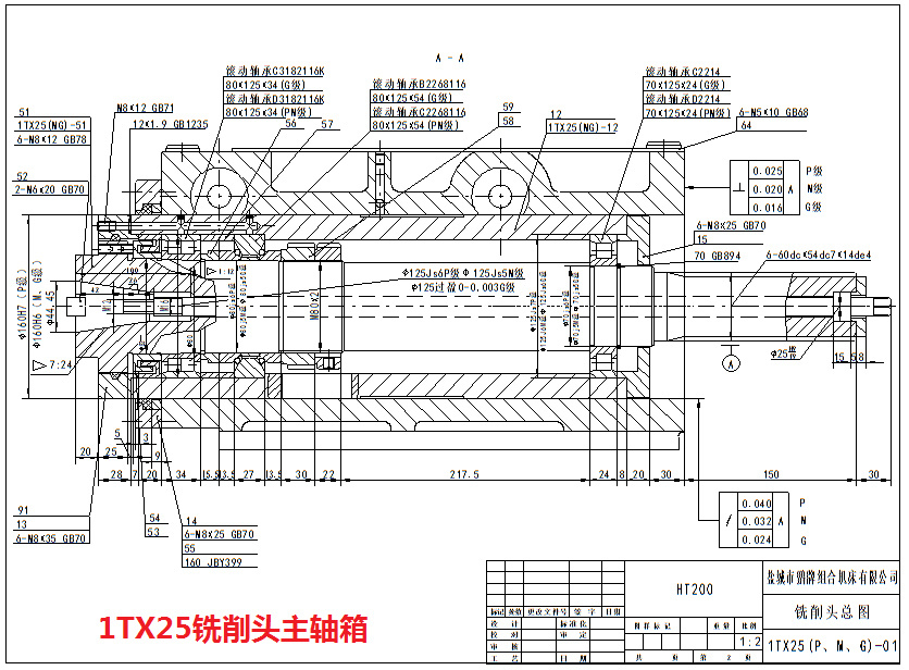 1TX25黄瓜视频成年人主轴箱图纸